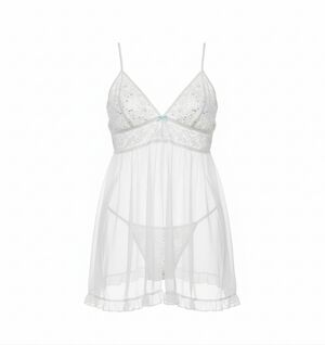 Betsey Johnson White Lace Chemise